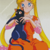 Luna And Sailor Moon Manga Anime Diamond Painting