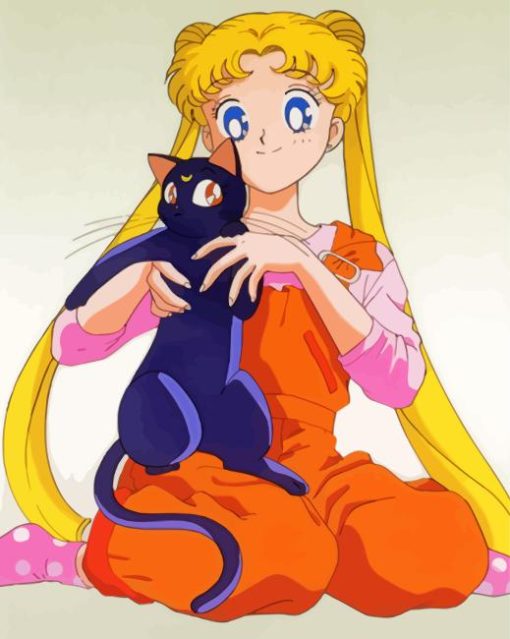 Luna And Sailor Moon Manga Anime Diamond Painting