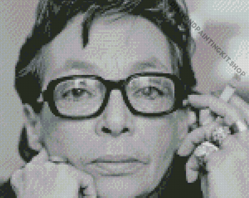 Marguerite Duras With Cigaret Diamond Painting