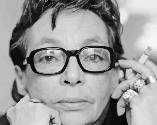 Marguerite Duras With Cigaret Diamond Painting