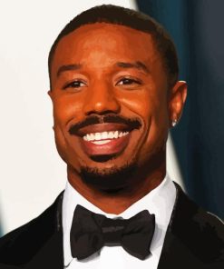 Michael B Jordan Smiling Diamond Painting