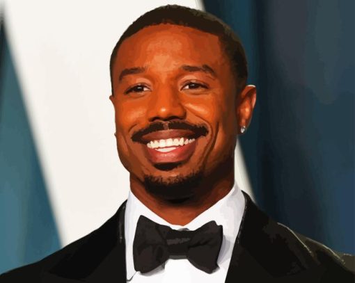 Michael B Jordan Smiling Diamond Painting