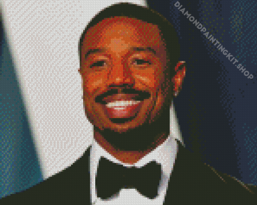 Michael B Jordan Smiling Diamond Painting