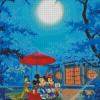 Minnie Mickey Summer Night Diamond Painting