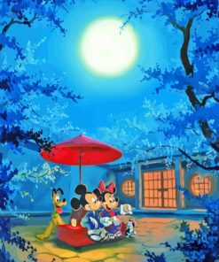 Minnie Mickey Summer Night Diamond Painting