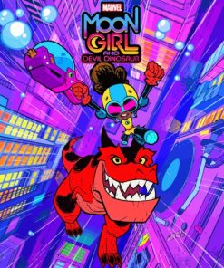 Moon Girl And Devil Dinosaur Diamond Painting