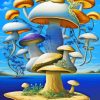 Mushrooms Whimsical Diamond Painting