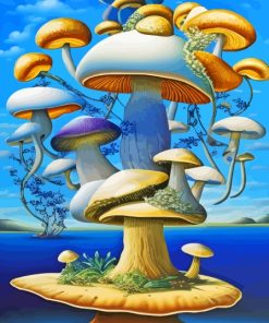 Mushrooms Whimsical Diamond Painting