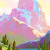 Pink Mountains Diamond Painting