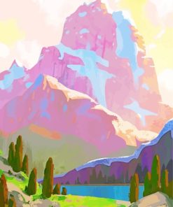 Pink Mountains Diamond Painting