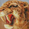 Saber Toothed Cat Head Diamond Painting