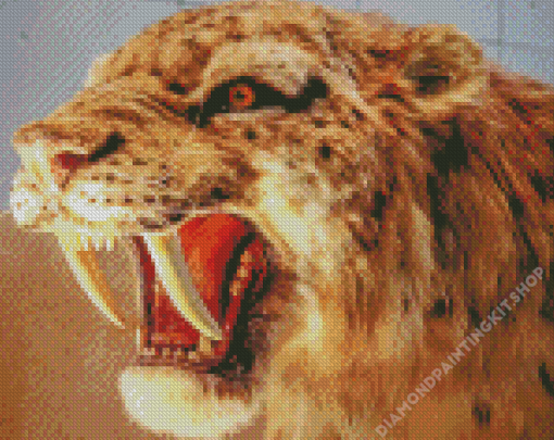 Saber Toothed Cat Head Diamond Painting