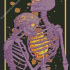 Skeleton Couple Golden Heart Diamond Painting