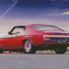 Vintage Red 71 Chevelle Car Diamond Painting