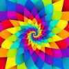 Bright Rainbow Spiral Psychedelic Diamond Painting