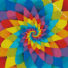 Bright Rainbow Spiral Psychedelic Diamond Painting