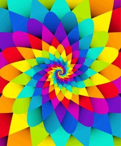 Bright Rainbow Spiral Psychedelic Diamond Painting