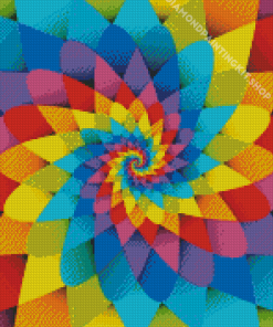 Bright Rainbow Spiral Psychedelic Diamond Painting