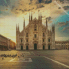 Duomo Di Milano Italy At Sunset Diamond Painting