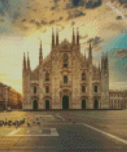 Duomo Di Milano Italy At Sunset Diamond Painting