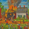 Fire At East Orrington By Waldo Peirce Diamond Painting