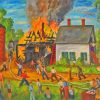 Fire At East Orrington By Waldo Peirce Diamond Painting