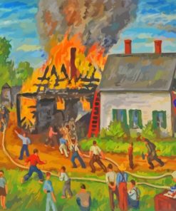 Fire At East Orrington By Waldo Peirce Diamond Painting