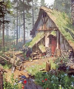 Forest Cabin Diamond Painting