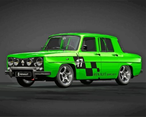 Green Renault Gordini R8 Diamond Painting