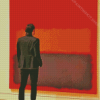 Man Watching Color Field Diamond Painting