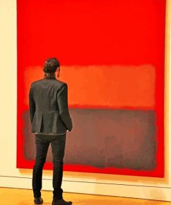 Man Watching Color Field Diamond Painting