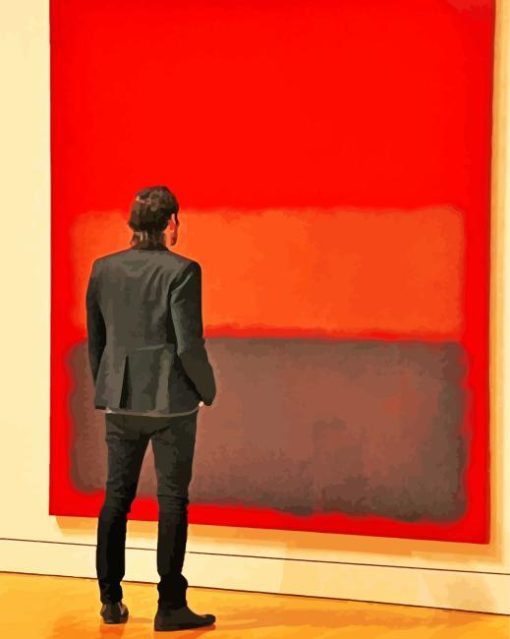 Man Watching Color Field Diamond Painting