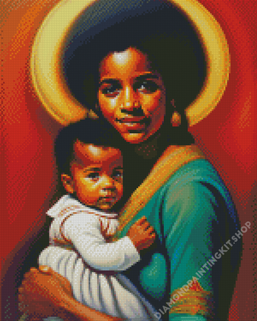 Mother And Child Diamond Painting