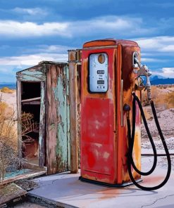 Retro Old Gas Pump Diamond Painting