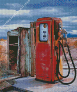 Retro Old Gas Pump Diamond Painting