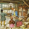 Vintage Book Store By Anton Pieck Diamond Painting