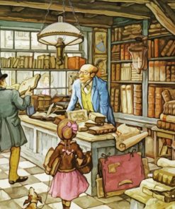 Vintage Book Store By Anton Pieck Diamond Painting