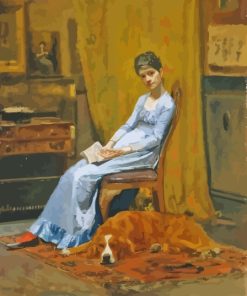 Woman And Dog Thomas Eakins Diamond Painting