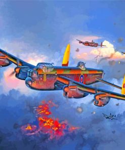 Avro Lancaster War Plane Diamond Painting