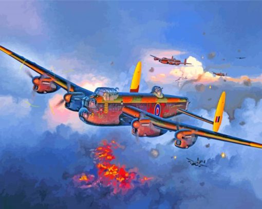 Avro Lancaster War Plane Diamond Painting