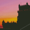 Belem Tower Silhouette Diamond Painting