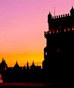 Belem Tower Silhouette Diamond Painting