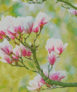 Blooming Magnolia Flower Diamond Painting