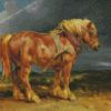 Brown Shire Horse Diamond Painting