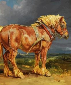 Brown Shire Horse Diamond Painting