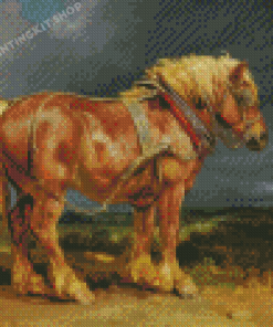 Brown Shire Horse Diamond Painting