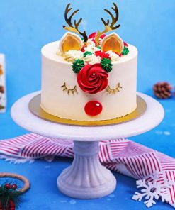 Christmas Reindeer Cake Diamond Painting