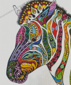 Colorful Mandala Zebra Diamond Painting