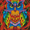 Colorful Mandala Owl Diamond Painting