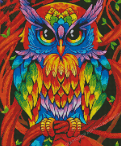 Colorful Mandala Owl Diamond Painting